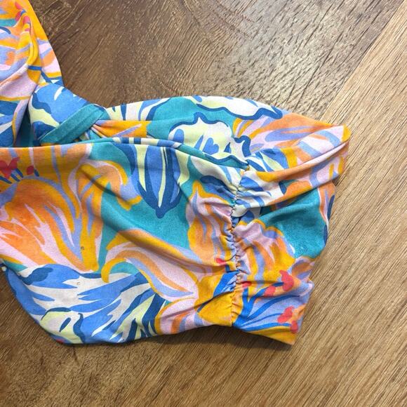 NWT Stone Fox Swim Tropical Lily Lele Bikini Top Size Small - Picture 5 of 5